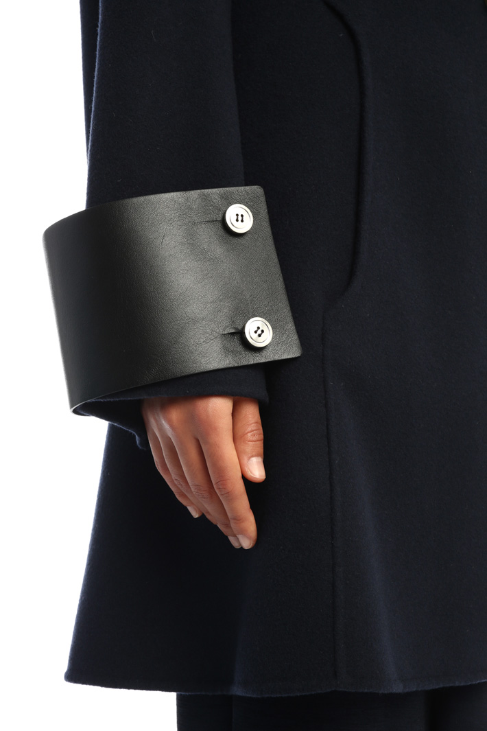 Cappotto doppiopetto in lana - BLU NOTTE - Fashion Market - 3