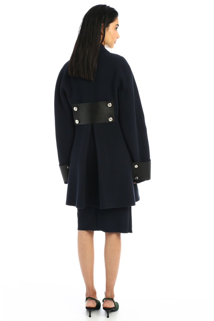 Cappotto doppiopetto in lana - BLU NOTTE - Fashion Market - 2