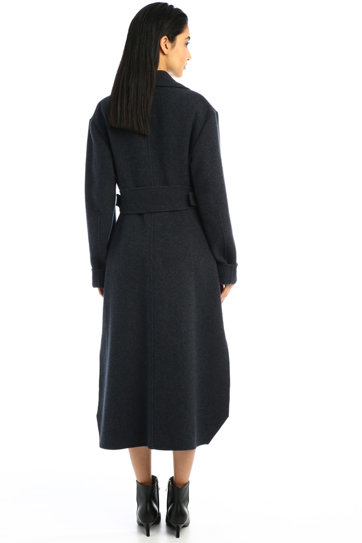Cappotto svasato in lana - BLU NOTTE - Fashion Market - 2