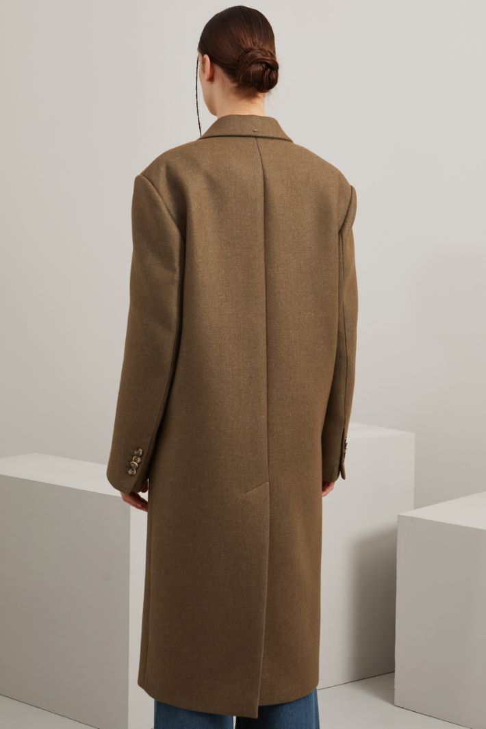 Cappotto over in lana - FANGO - Fashion Market - 4