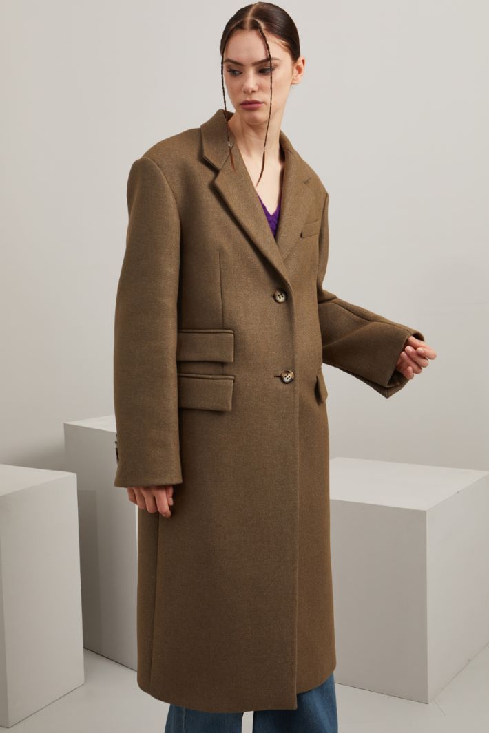 Cappotto over in lana - FANGO - Fashion Market - 2