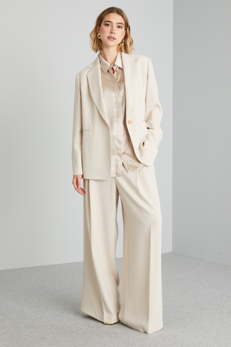 Blazer dritto in cady - Fashion Market