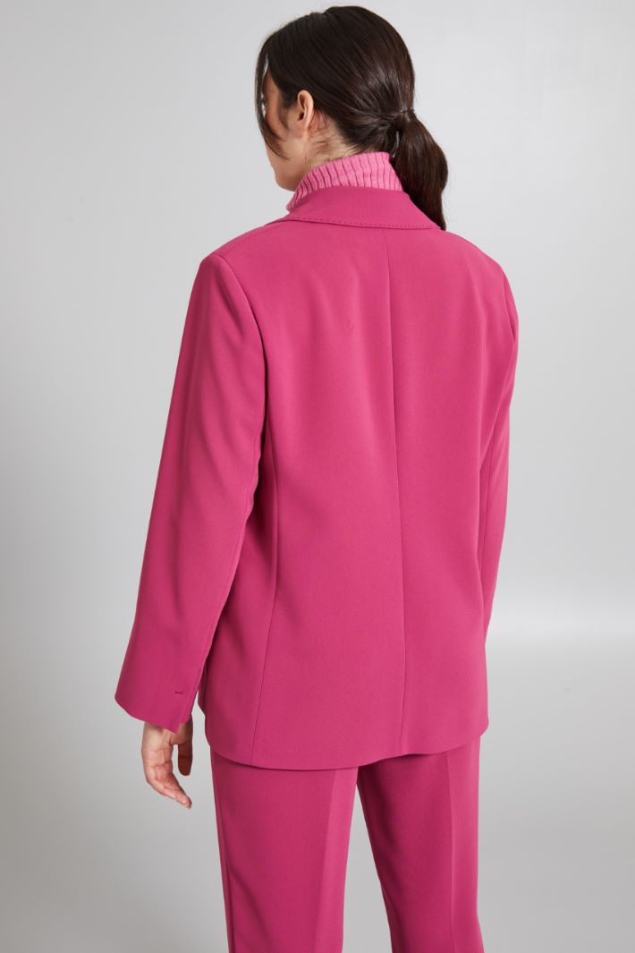 Blazer dritto in cady - LAMPONE - Fashion Market - 4
