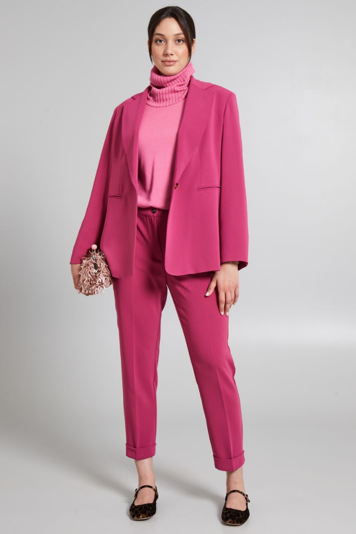 Blazer dritto in cady - LAMPONE - Fashion Market