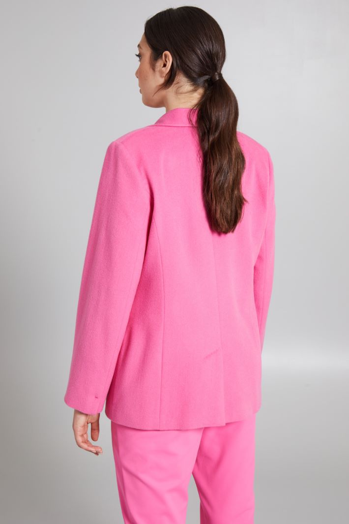 Blazer in drap di pura lana - FUXIA - Fashion Market - 4