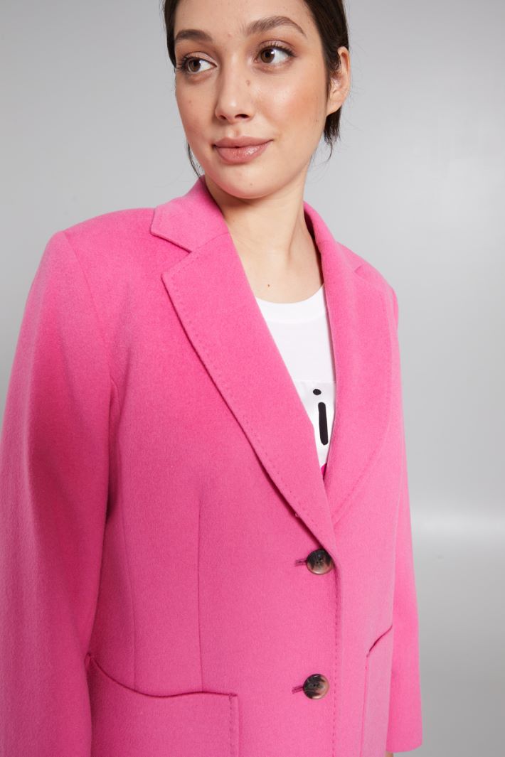 Blazer in drap di pura lana - FUXIA - Fashion Market - 3