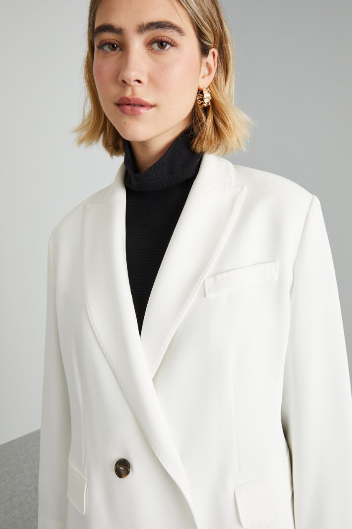 Blazer rifinito a puntino - BIANCO - Fashion Market - 3