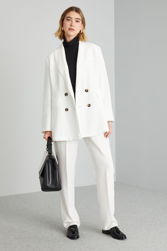 Blazer rifinito a puntino - BIANCO - Fashion Market