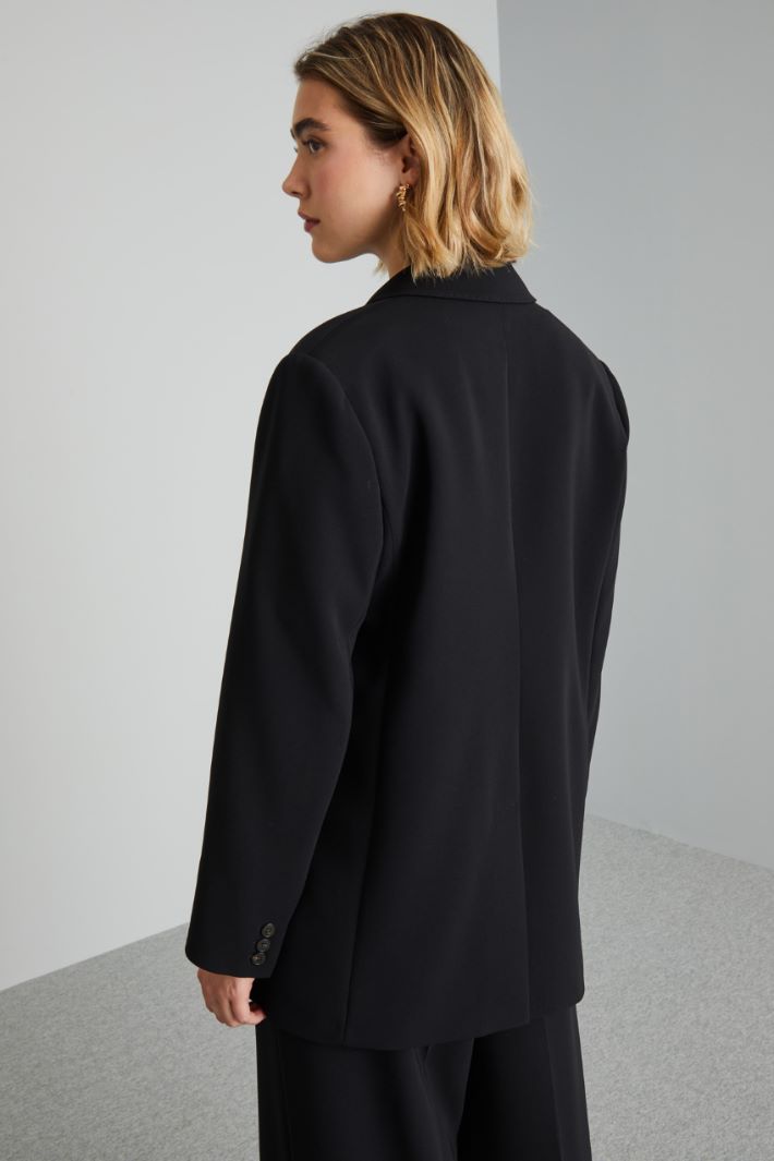Blazer rifinito a puntino - NERO - Fashion Market - 4
