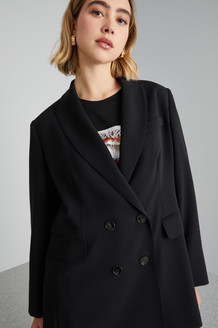 Blazer rifinito a puntino - NERO - Fashion Market - 3