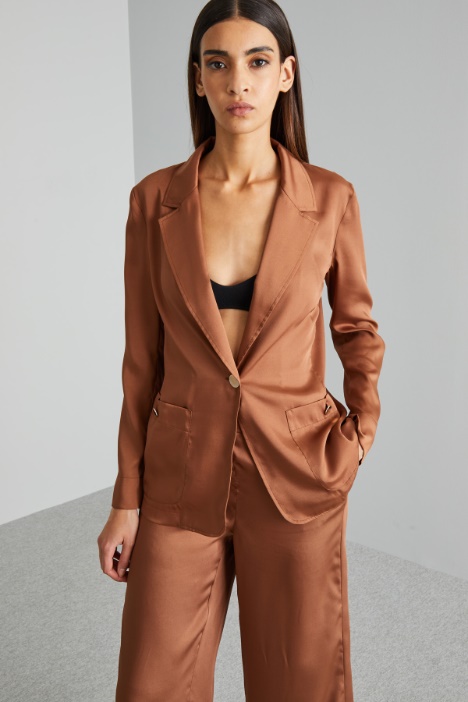 Blazer destrutturato in twill  - Fashion Market