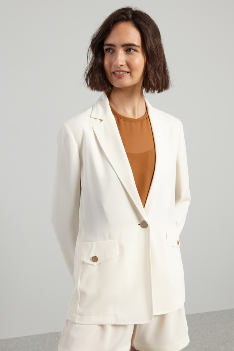 Blazer destrutturato in levantina - Fashion Market