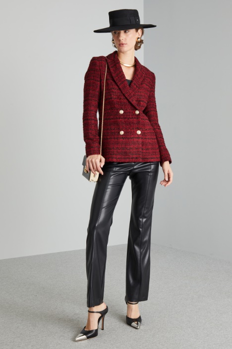 Blazer doppiopetto in stuoia - Fashion Market