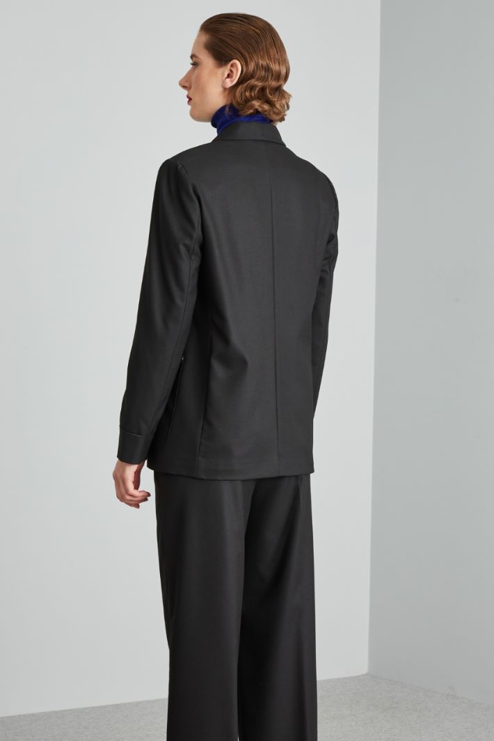 Blazer con tasche applicate - NERO - Fashion Market - 4
