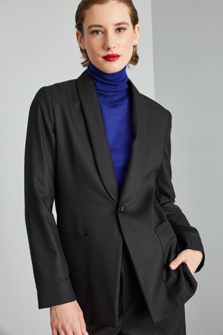 Blazer con tasche applicate - NERO - Fashion Market - 3