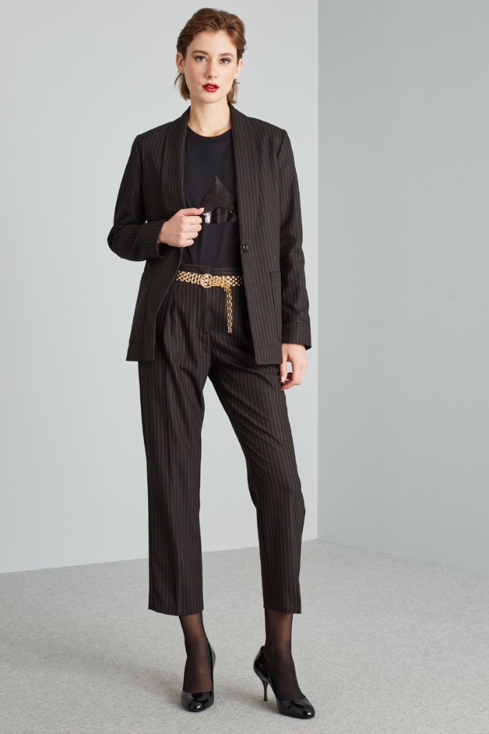Blazer con tasche applicate - NERO ARANCIONE - Fashion Market