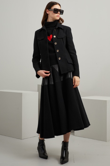 Giacca corta in lino e lana - Fashion Market