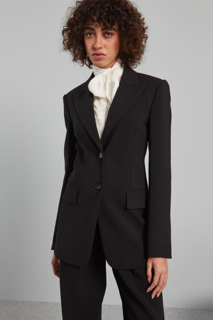 Blazer in doppia tela - NERO - Fashion Market - 2