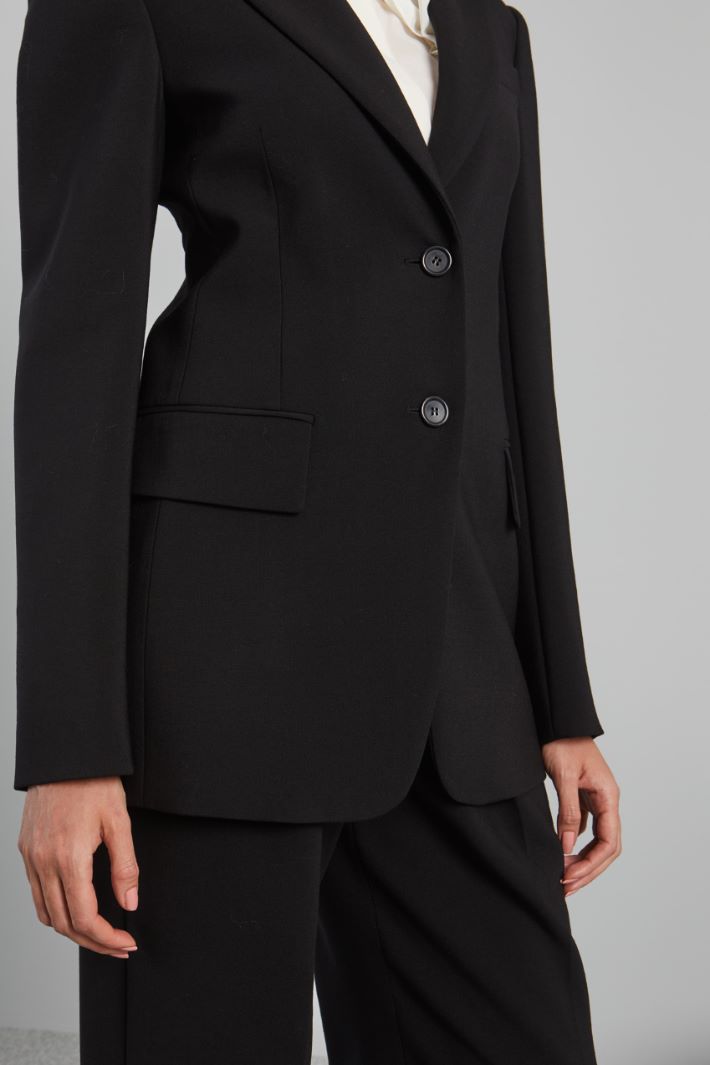 Blazer in doppia tela - NERO - Fashion Market - 3