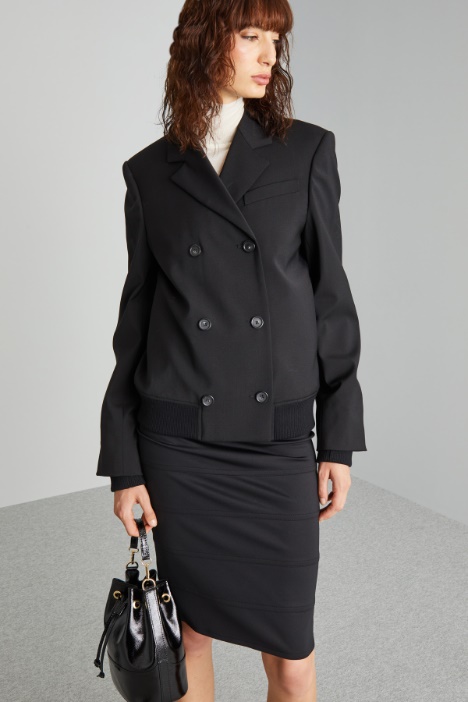 Blazer stile bomber in tela - Fashion Market