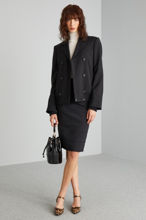 Blazer stile bomber in tela - Fashion Market