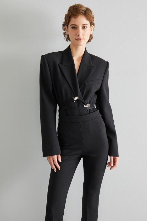 Blazer a body in tela di lana - Fashion Market