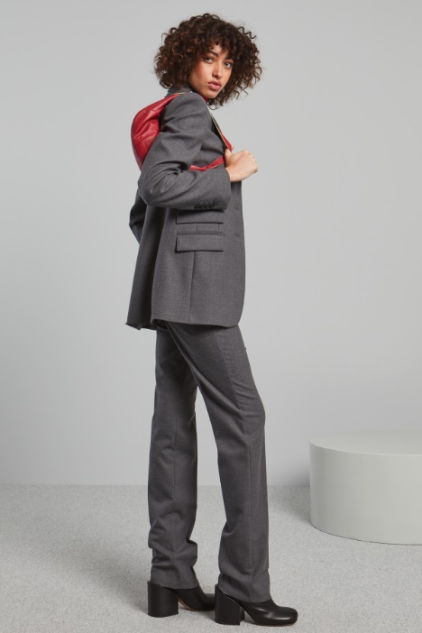 Blazer sfiancato in flanella - Fashion Market