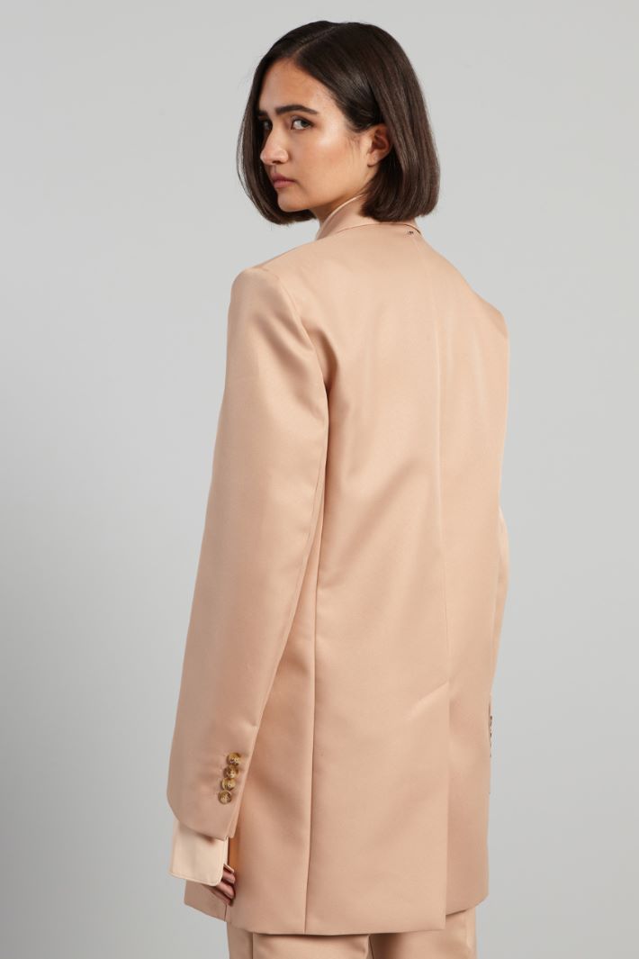 Blazer lungo  - BEIGE - Fashion Market - 4