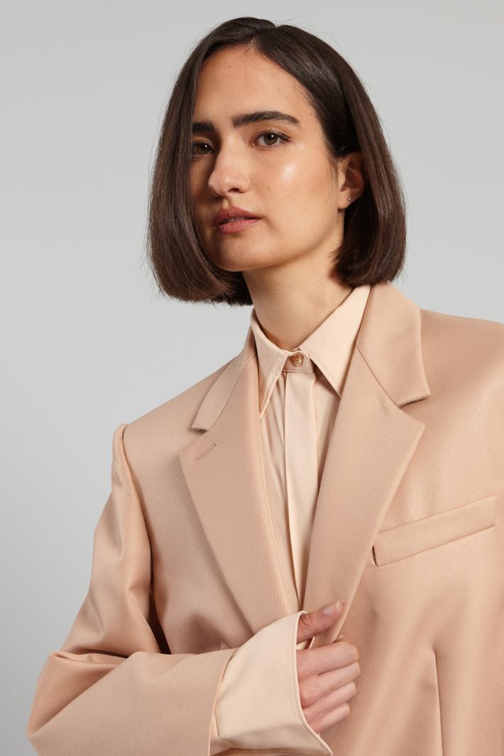Blazer lungo  - BEIGE - Fashion Market - 3