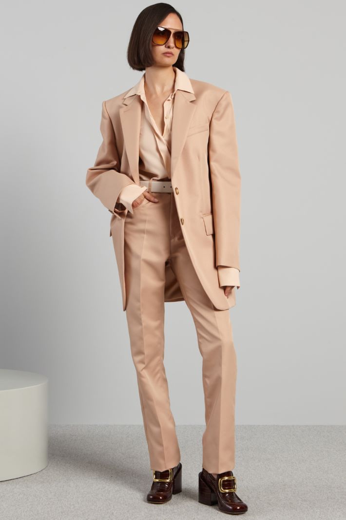 Blazer lungo  - BEIGE - Fashion Market