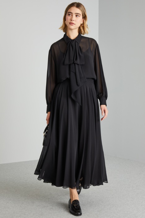 Gonna lunga in georgette - Fashion Market