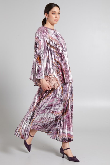 Gonna plissé in lamè - Fashion Market