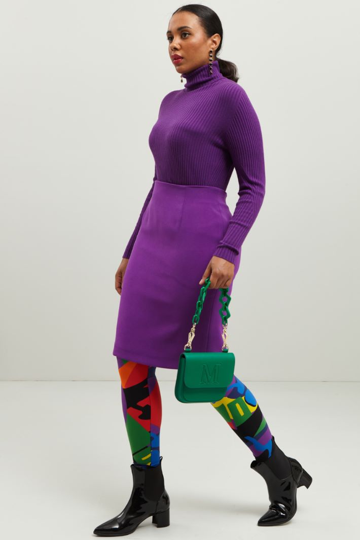 Gonna corta in cady crépe - VIOLA - Fashion Market