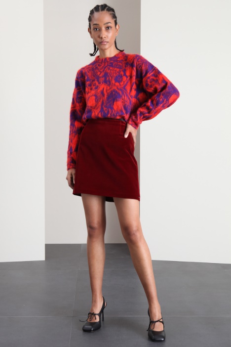 Minigonna in velluto - Fashion Market
