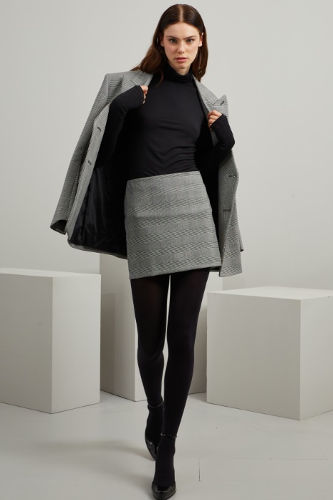 Minigonna in lana stretch - Fashion Market