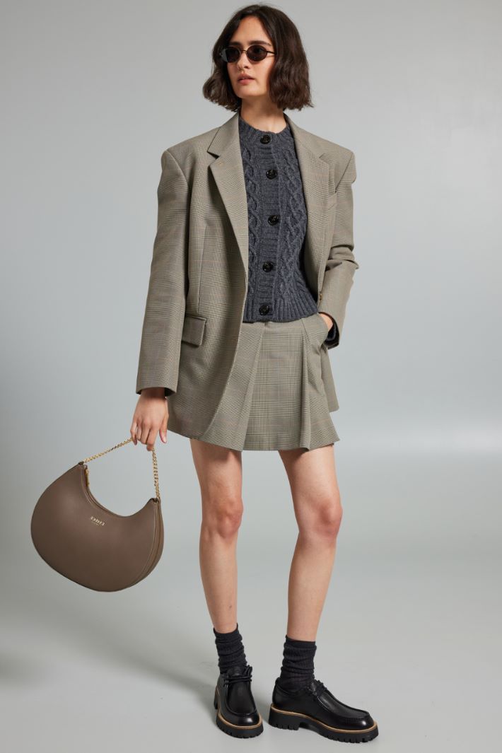 Minigonna a pieghe - MARRONE SABBIA - Fashion Market