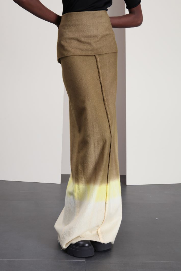 Gonna in garza tye and dye - VERDE GIALLO AVORIO - Fashion Market - 4