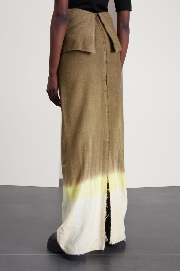 Gonna in garza tye and dye - VERDE GIALLO AVORIO - Fashion Market - 3