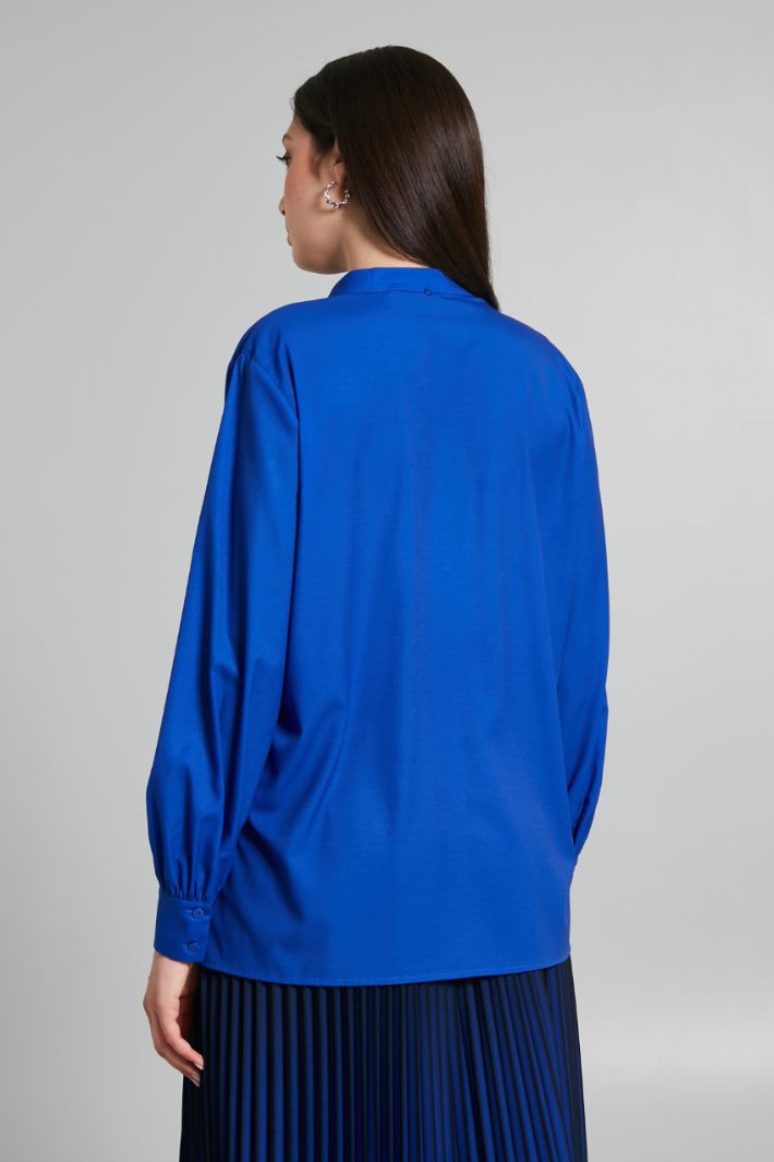 Blusa con foulard plissé - BLUETTE - Fashion Market - 4