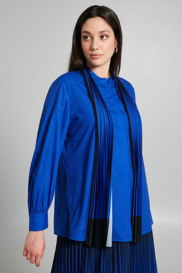 Blusa con foulard plissé - BLUETTE - Fashion Market - 2