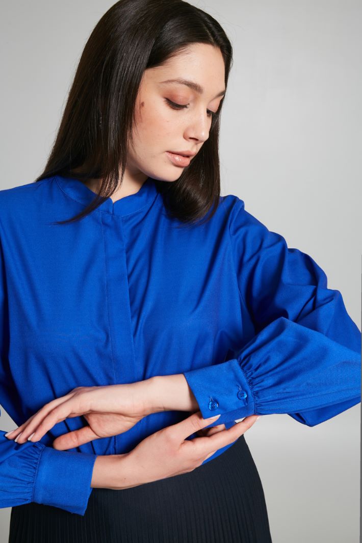 Blusa con foulard plissé - BLUETTE - Fashion Market - 3