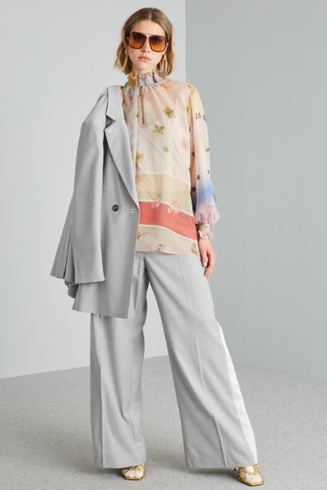 Blusa in chiffon stampato - Fashion Market