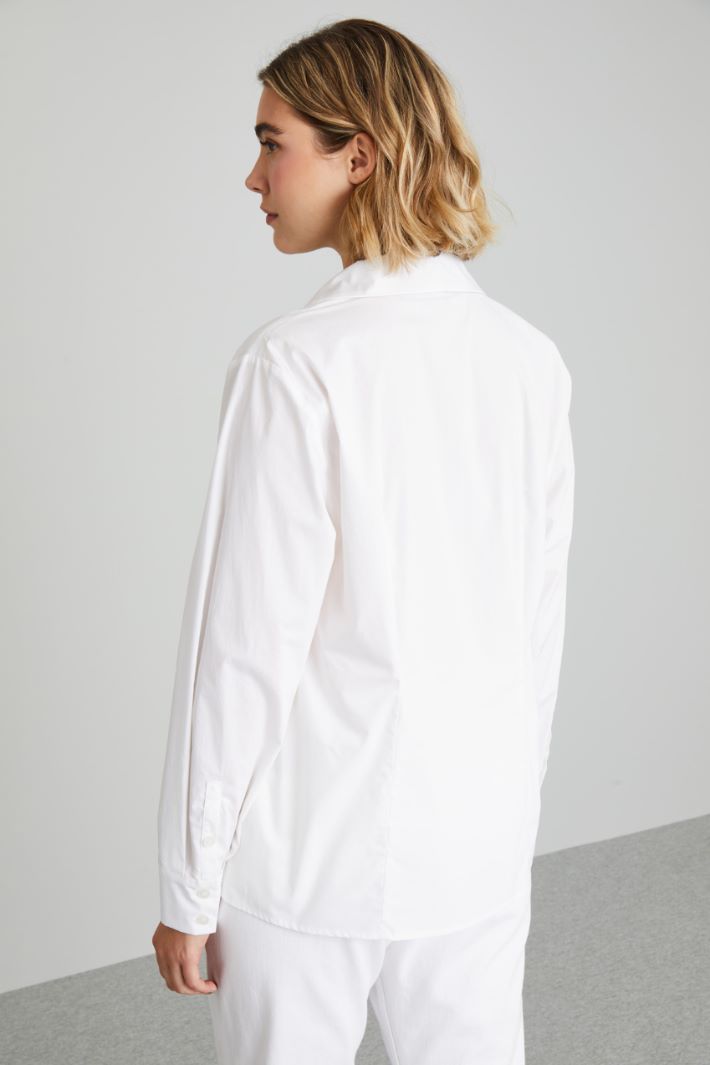 Camicia con collo a rever - BIANCO - Fashion Market - 4