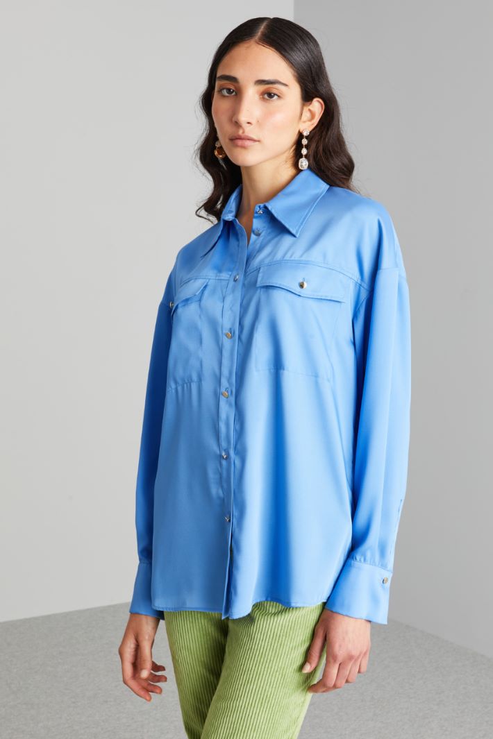 Camicia in twill con taschini - AVIO - Fashion Market - 2