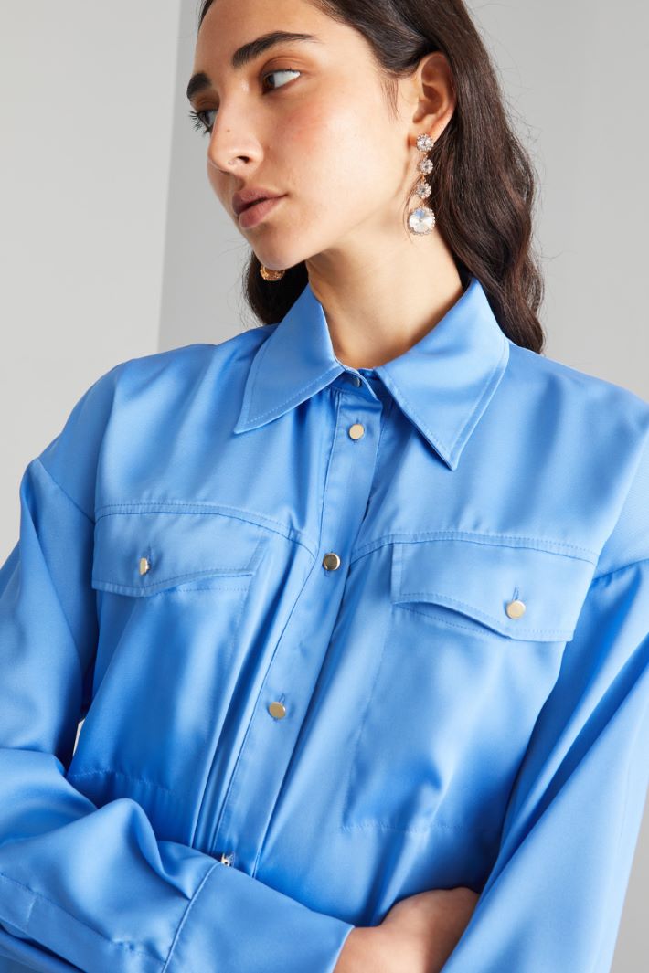 Camicia in twill con taschini - AVIO - Fashion Market - 3