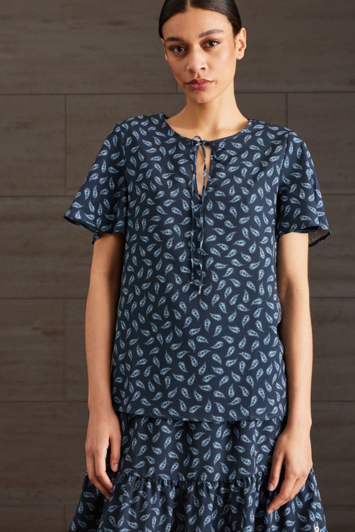 Blusa in crépe de chine - BLU NOTTE - Fashion Market - 2