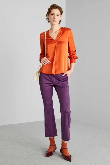 Blusa in raso martellato - Fashion Market