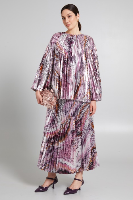 Blusa plissé in lamè - Fashion Market