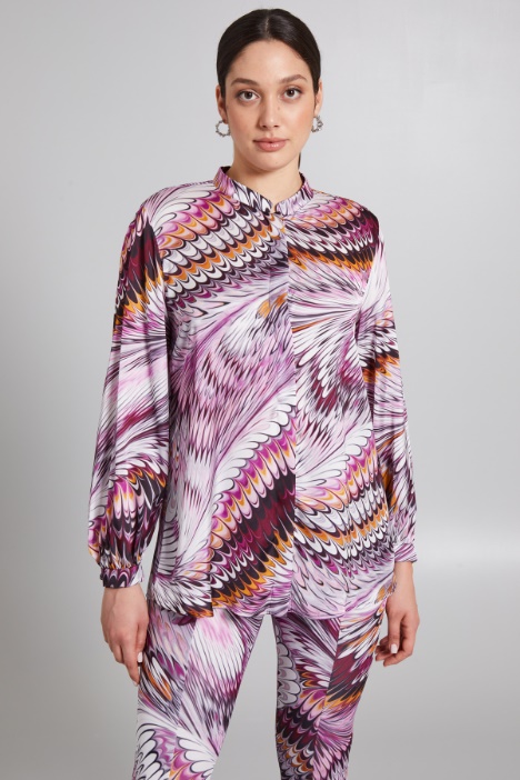 Camicia in raso stampato - Fashion Market