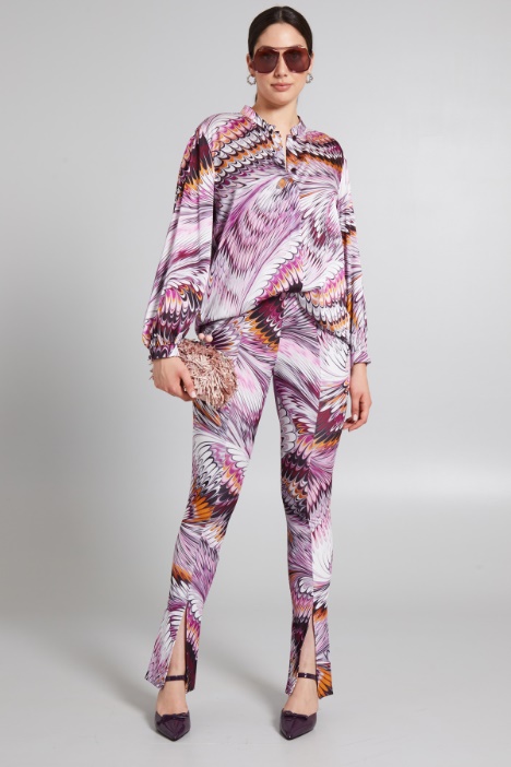 Camicia in raso stampato - Fashion Market
